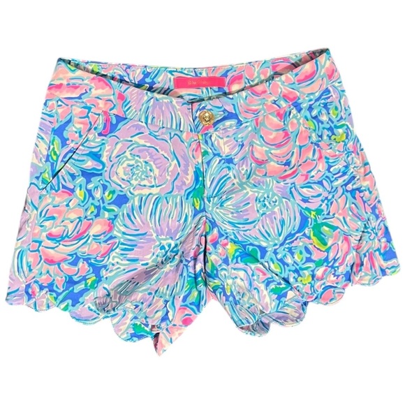 Lilly Pulitzer Buttercup Scallop Hem Shorts – Size 00 - Picture 1 of 4